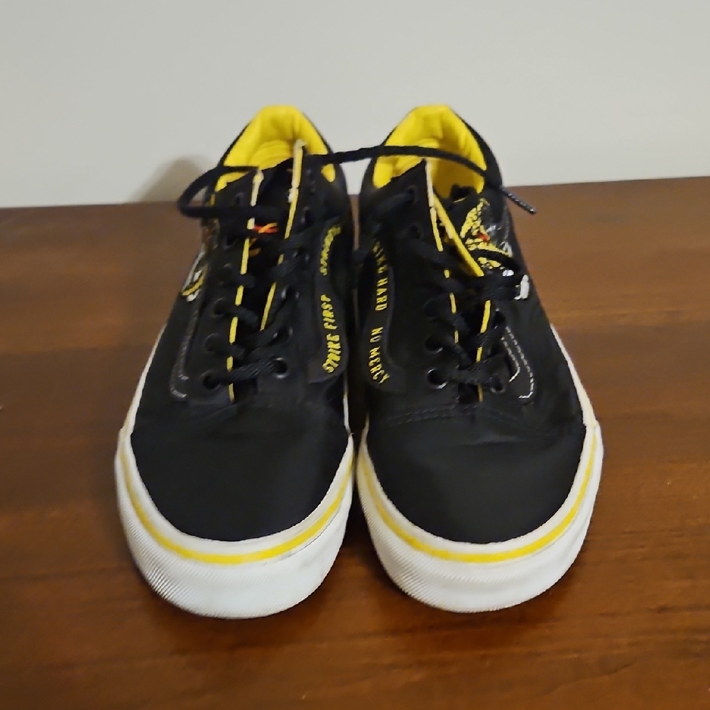 Vans Kids Black and Yellow Sneakers